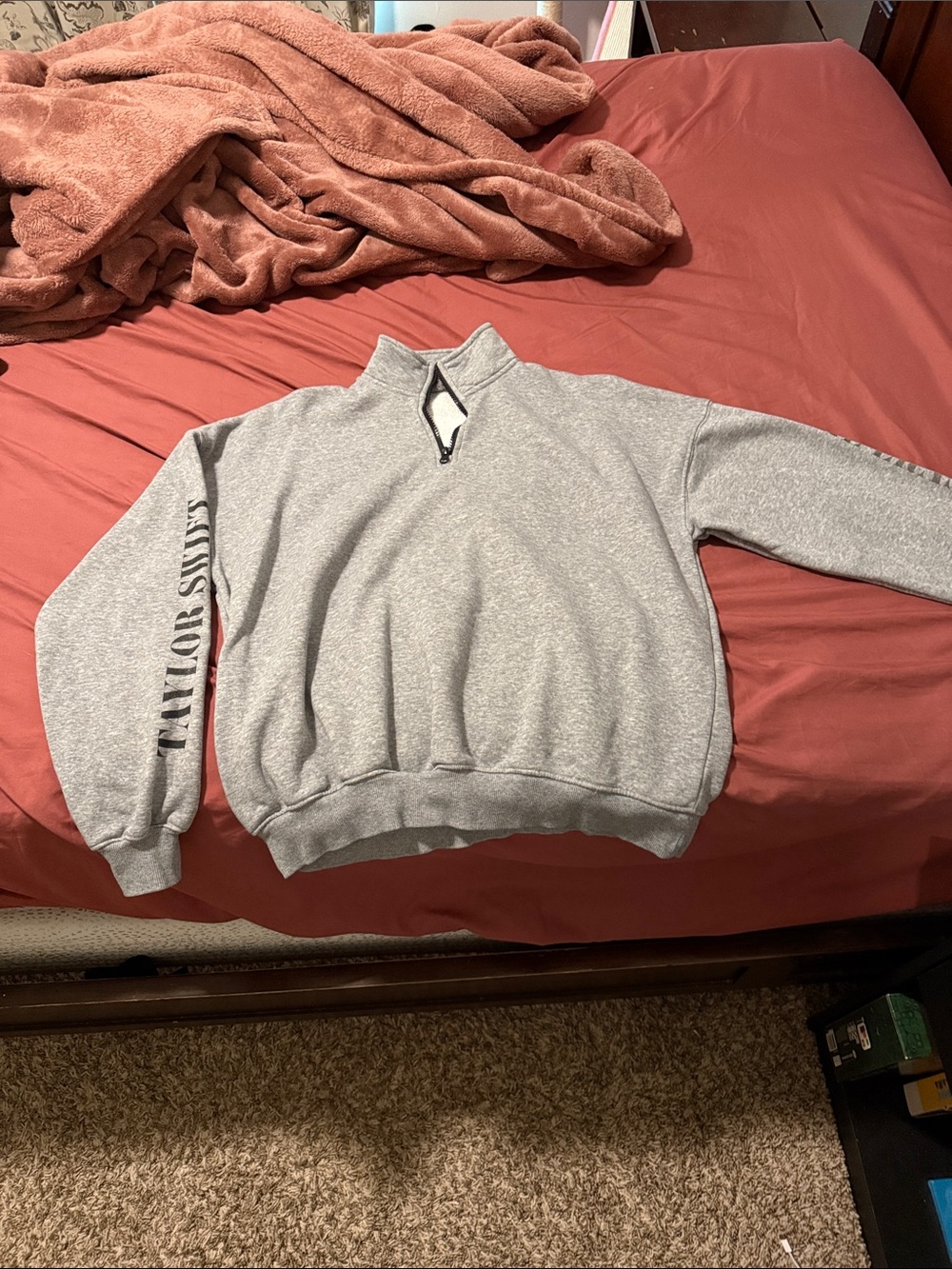 Taylor Swift Gray Zip-Up Women's Sweater